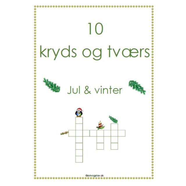 10 Kryds Og Tv rs Med Jul Og Vinter 2 Niveauer Skriv Og Stav 10-kryds-og-tv-rs-med-jul-og-vinter-2-niveauer-skriv-og-stav