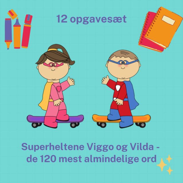 12 Opgavesæt – De 120 Mest Almindelige Ord Med Viggo Og Vilda - Skriv ...