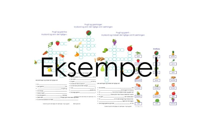 krydsord frugt og grønt